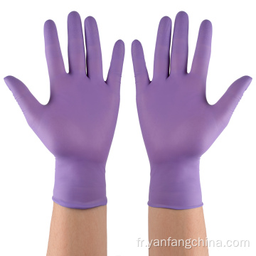 Gants en nitrile d&#39;examen sans poudre jetables